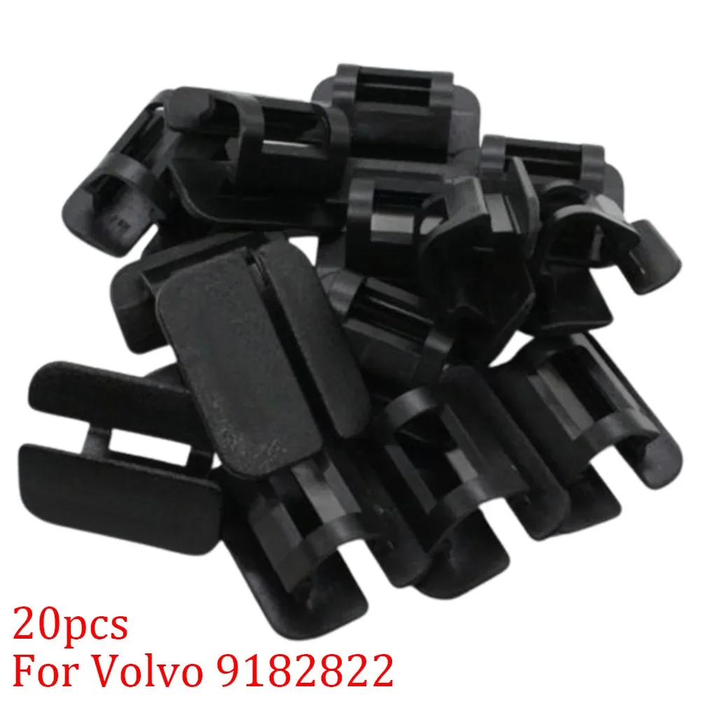 

20pcs For Volvo 9182822 Hood Heat Insulation Pad Clip Nylon Lining Retainer Mount Engine Hood Auto Fastener Clips Clamps