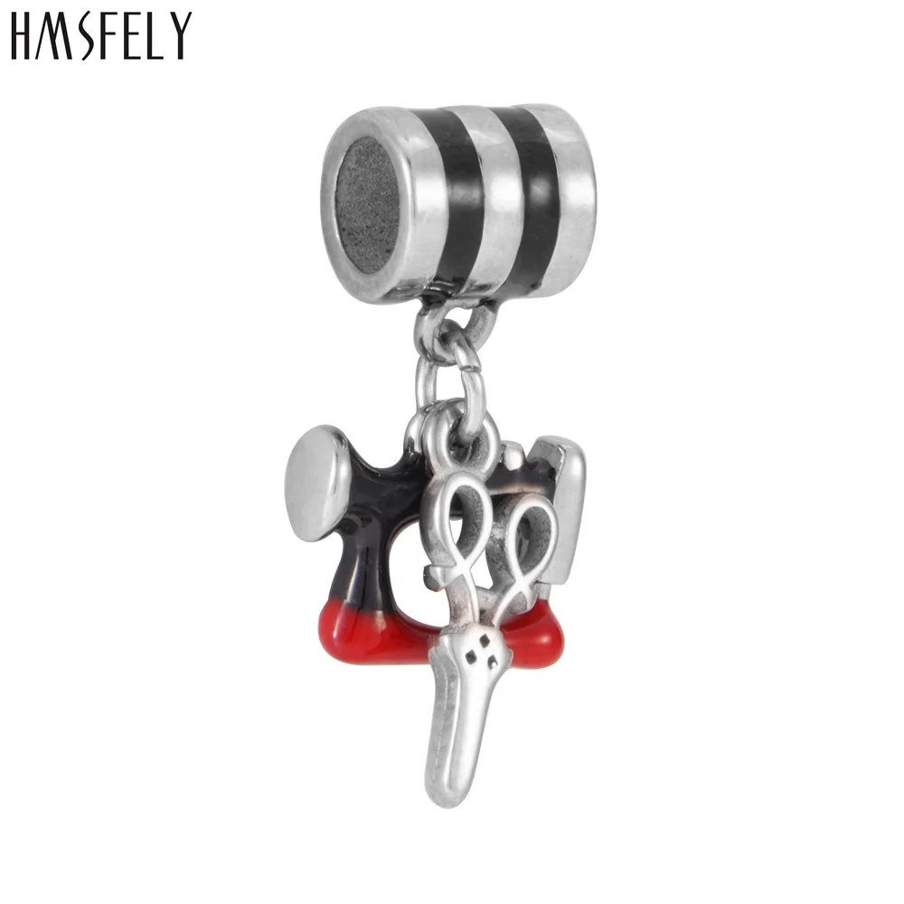 

HMSFELY Sewing Machine Design Pendant For DIY Bracelet Necklace Jewelry Making Charm Beads Bracelets Parts