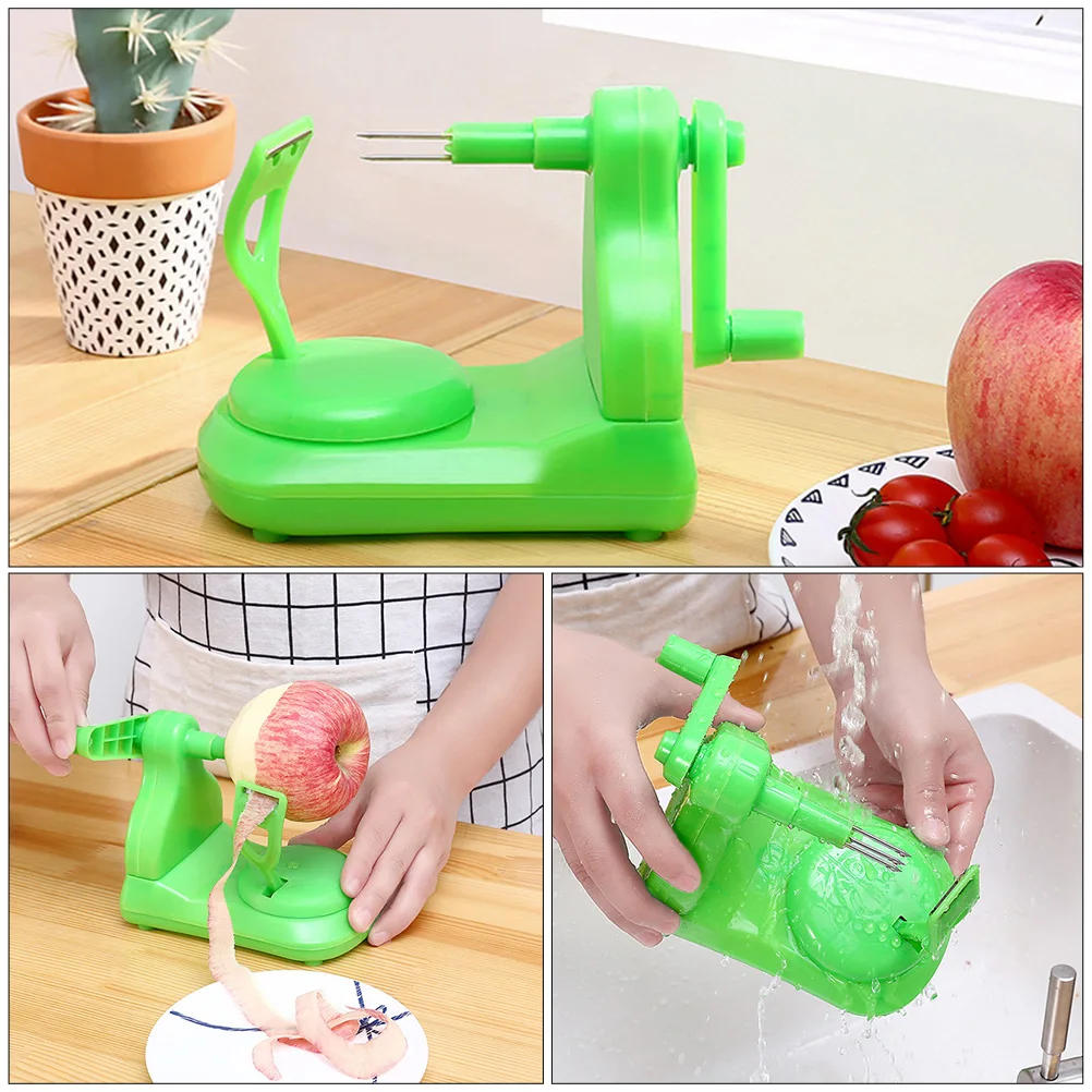 

1pc Fruit Peeler Green Manual Kitchen Gadget Stainless Steel Practical Paring Tool For Apple Potato Vegetable Creative