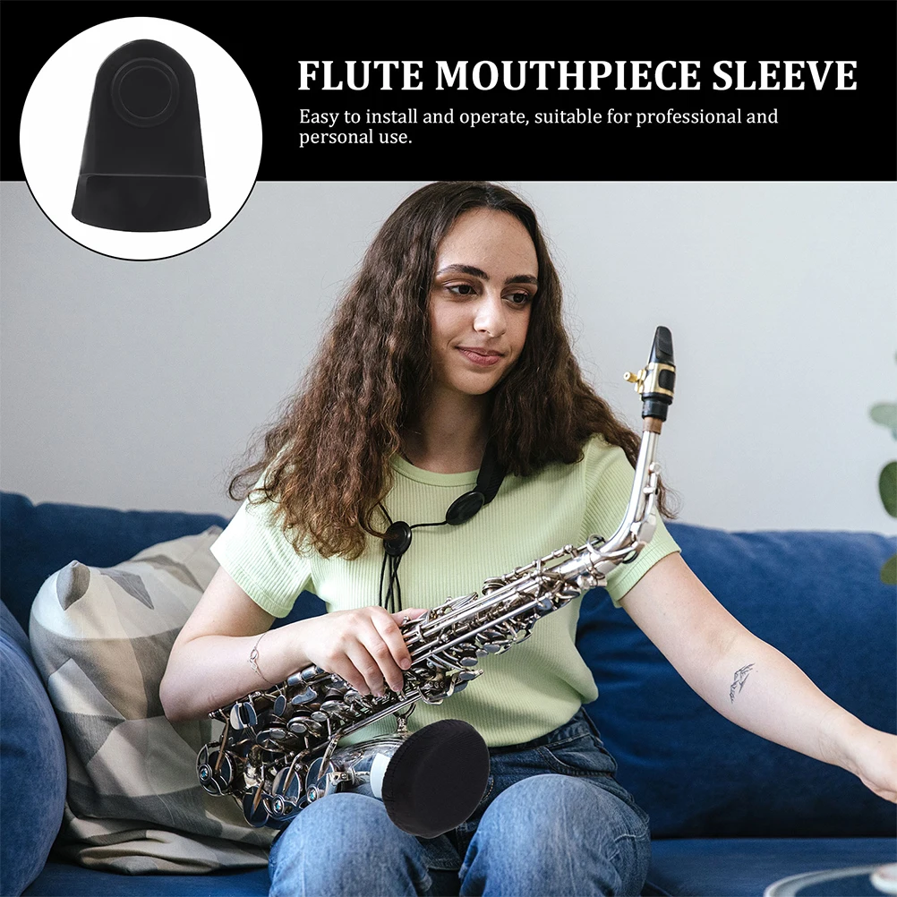 

2Pcs Sax Rubber Mouthpiece Protection Cover Durable Lightweight Saxophone Protector Replacement Sleeve Flute Sleeve