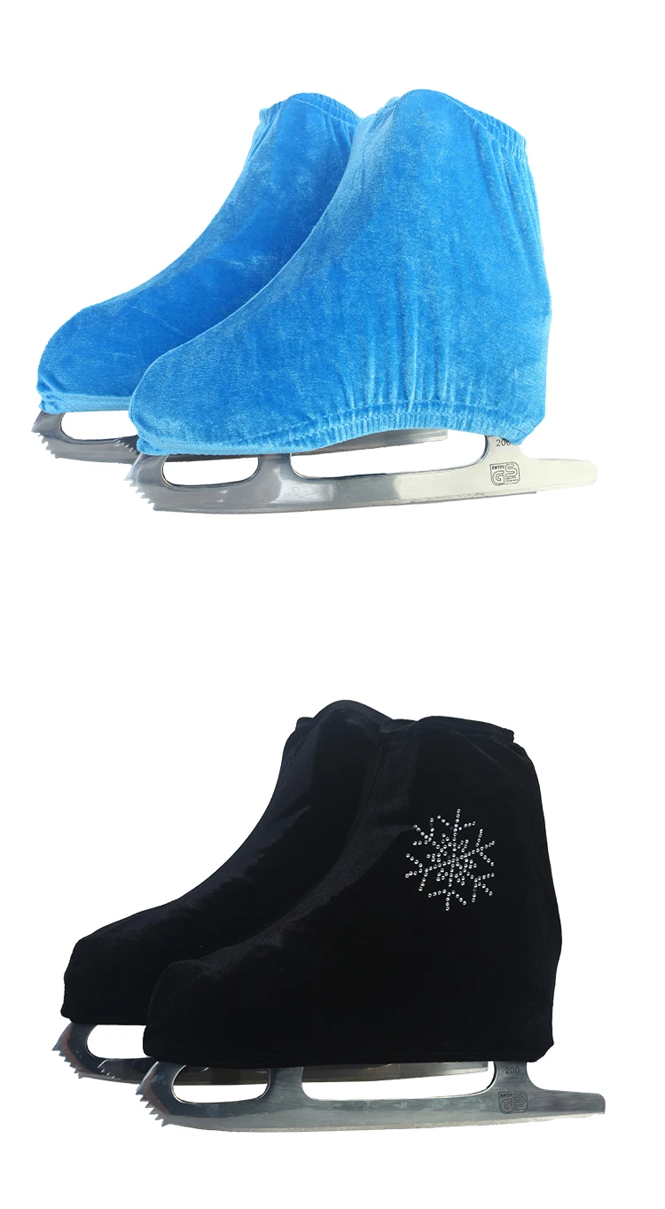 Samtstoff-Eiskunstlaufschuh-Überzug, verbesserte, hochelastische Schlittschuhklingen-Schutzhülle, kratzfest und staubdicht – Detail 11