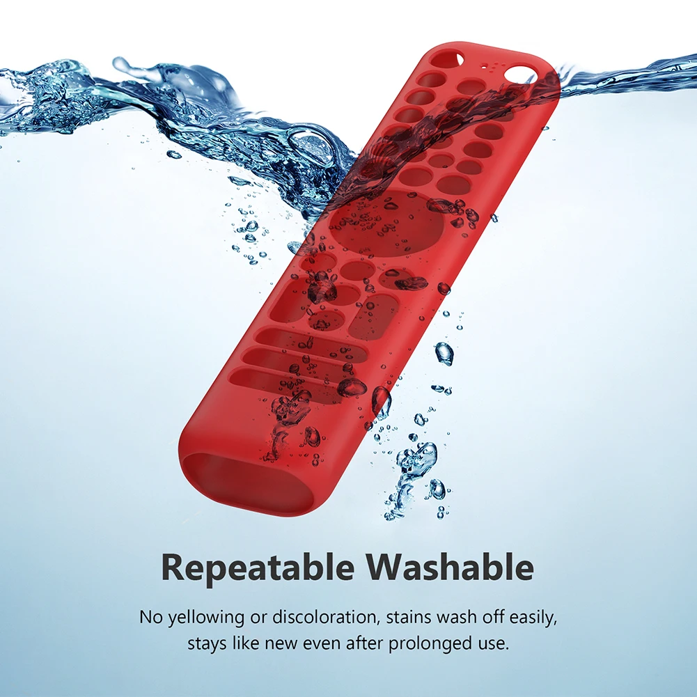 Silicone Remote Case for TCL RC716/RC833 TV Remote Control Protective Cover Shockproof Remote Control Sleeve Shell with Lanyard