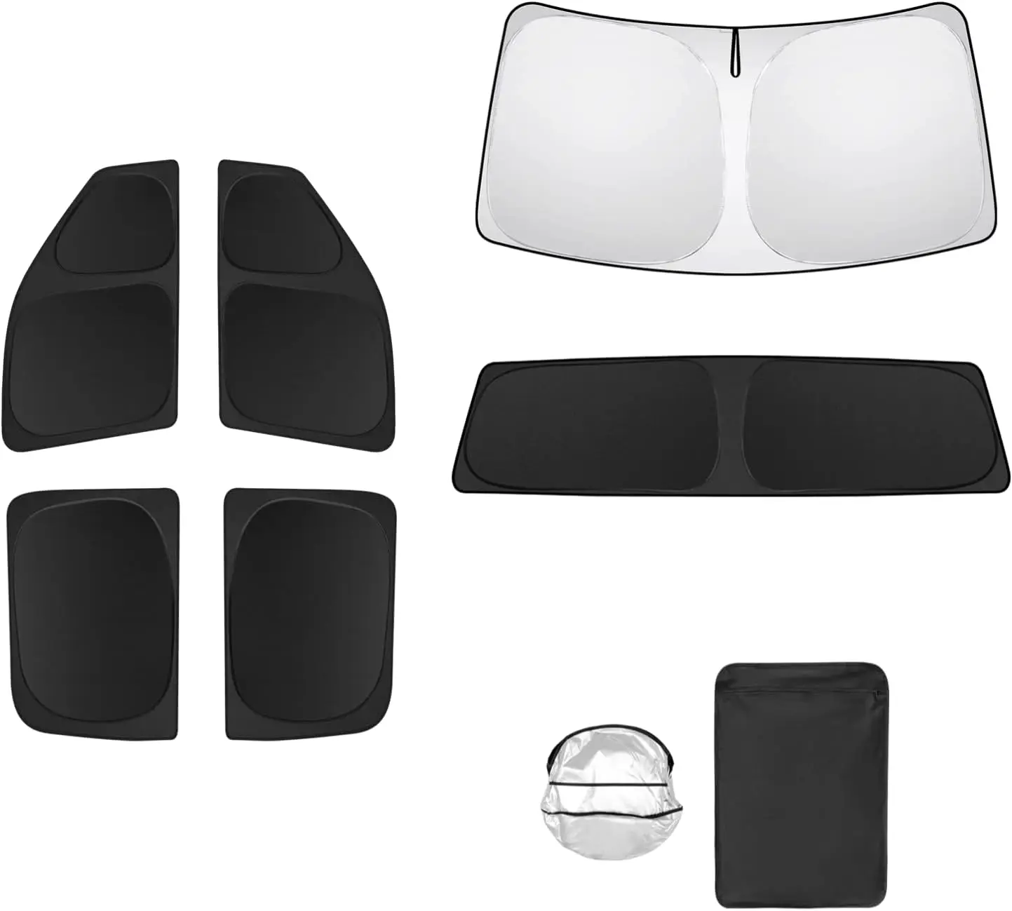 6pcs Car Window Shades for Dodge RAM 2500 3500 2010-2026, UV Blocking Sunshade, Privacy Protection for Camping
