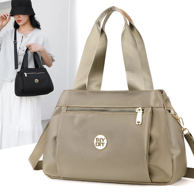 Fashion 3 Layers Women Casual Tote High Quality Fabric Female Handbag Large Capacity Multi pocket Design Gilrs Shoulder Bag SAC