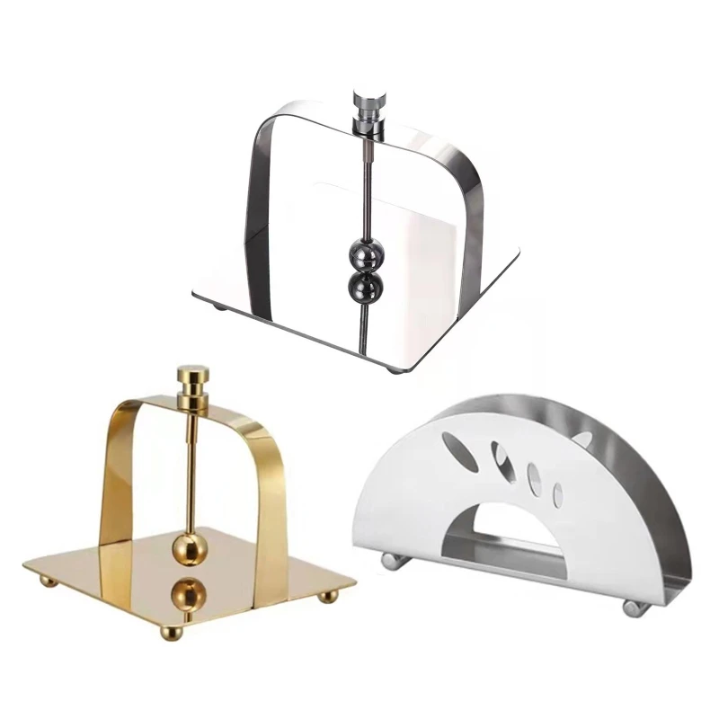 

Stainless Steel Napkin Holder Freestanding Paper Napkin Tissue Dispenser for Home Ktchen Countertop Dining Table Napkin F1CC