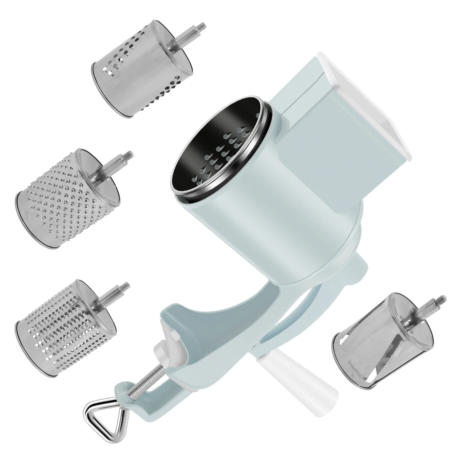 

Hand Crank Grain Grinder Rustproof Manual Food Mill with 5 Replaceable Blades Multifunctional Hand Grain Grinder Mill Reusable