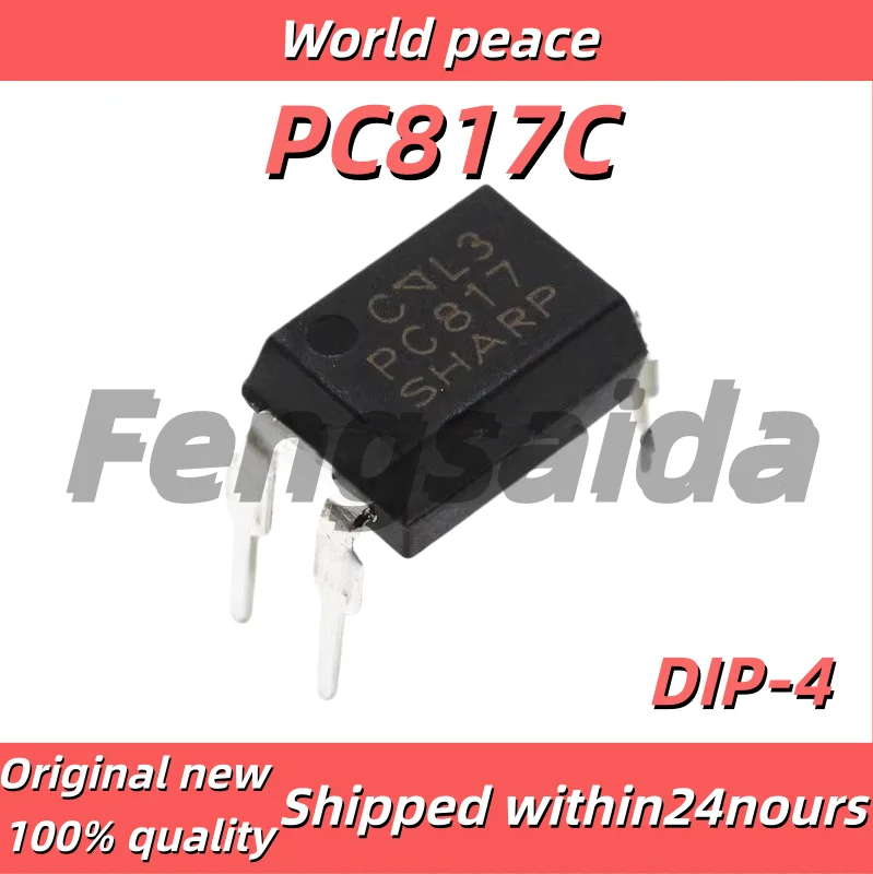 100PCS/100% Brand New Original EL817 LTV-817 DIP-4 PC817 HCPL-817 Optocoupler EL817C