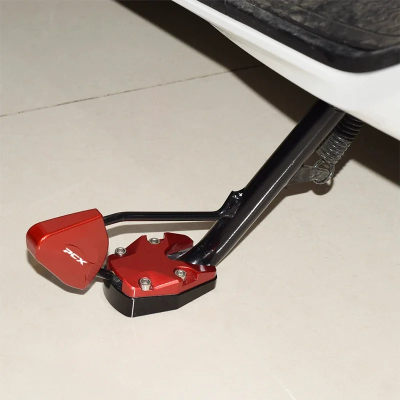 Aksesoris Motor Untuk Honda PCX125 PCX150 PCX160 PCX 125/150/160 CNC Side Stand Extension Kickstand Enlarger Plate Pad