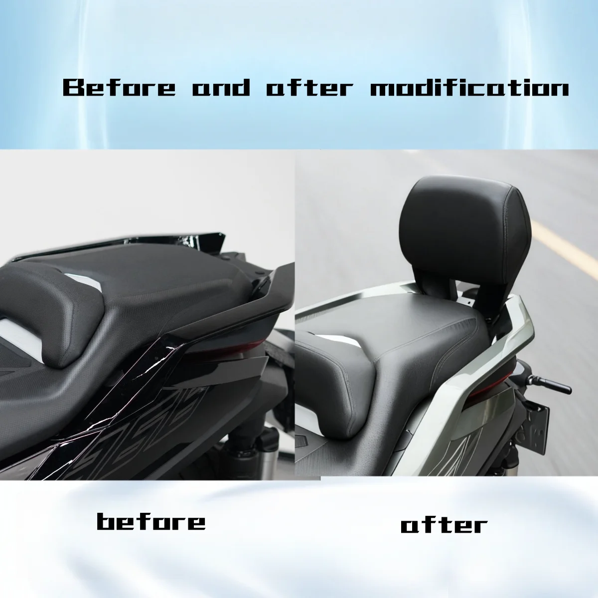 For Zontes 368G modified backrest aluminum alloy backrest lumbar support backrest