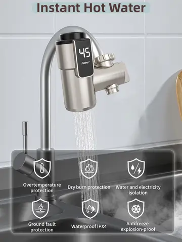 Fudeer Electric Water Heater Kitchen Faucet Conector Instant Hot Water Tap Adapter 220V  Water Heater Bathroom Accessories