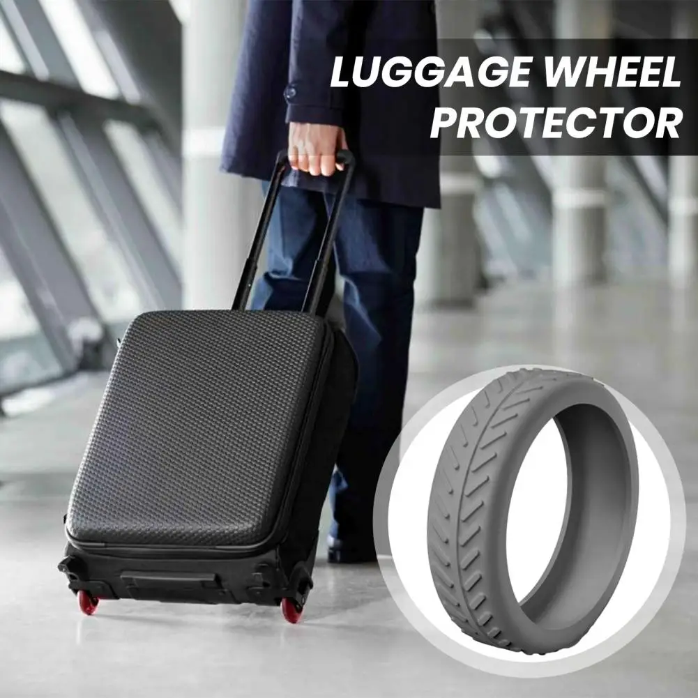 Luggage Supplies 8pcs Silicone Wheel Protectors Set Flexible Scratch-proof Suitcase Covers Wear-resistant Noise-reducing Castor