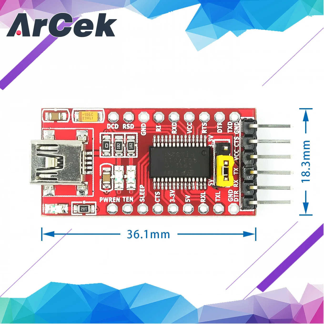 High Quality FT232RL FT232 FTDI USB 3.3V 5.5V to TTL Serial Adapter Module Mini Port For arduino