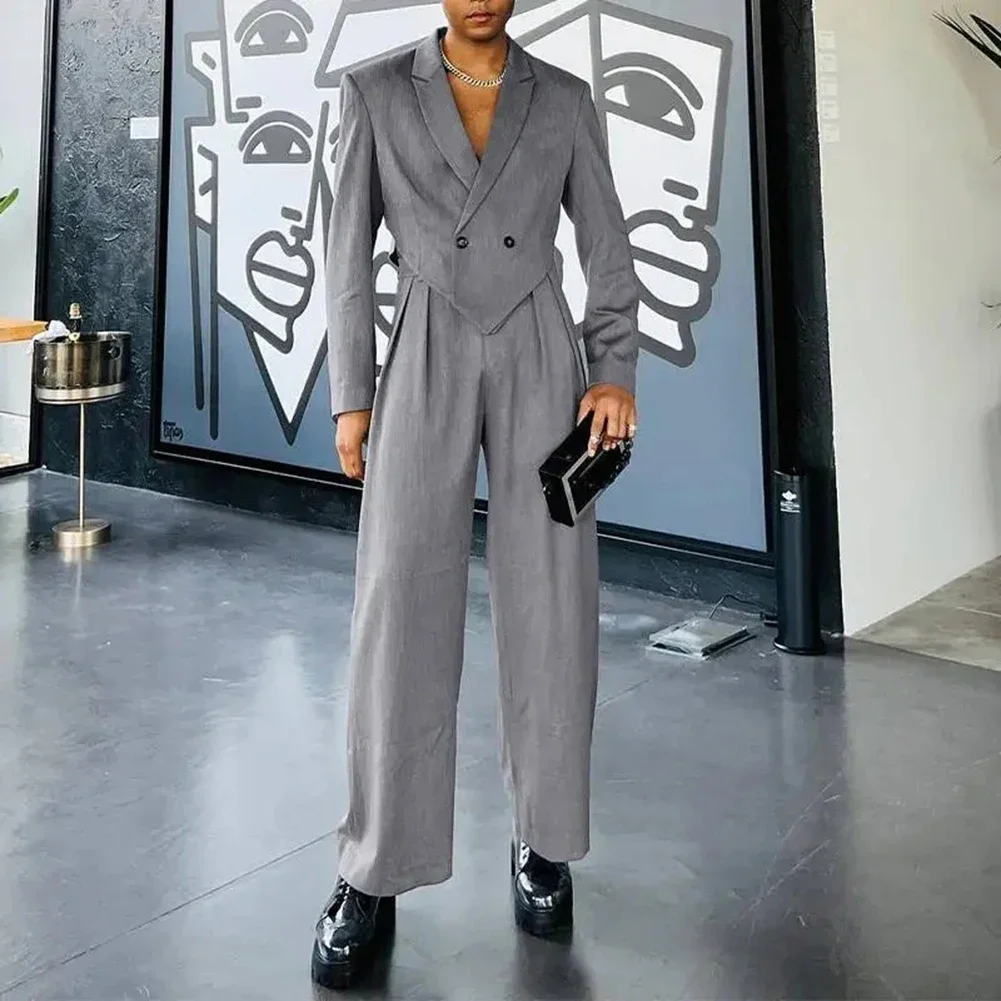 

For Daily Wear Irregular Blazer 2PCS Suits Daily Wear Solid Color Suitable For Spring Brand New Polyester Fabric