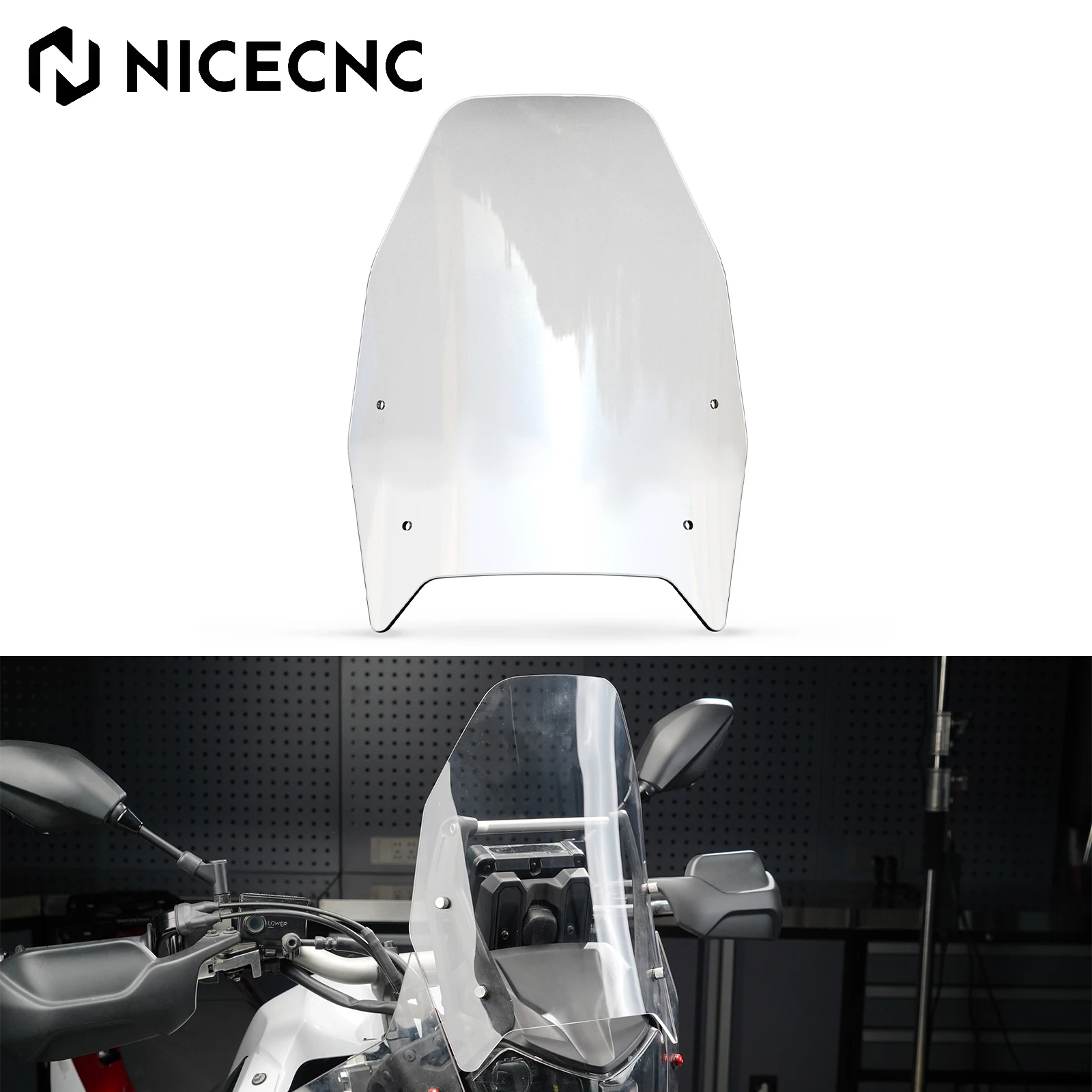 

For 2019-2024 Yamaha Tenere 700/XTZ700 T7 Windscreen Windshield Extension Wind Screen Shield Protector Tenere700 T700 XTZ 700