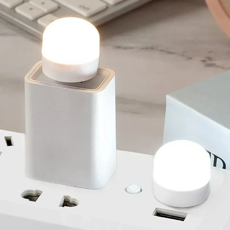 Mini USB Night Light Charging LED Room Decoration Computer Lamp Power Bank Demon Slayer Eye Care Lamp 18 Warm Color White Lights