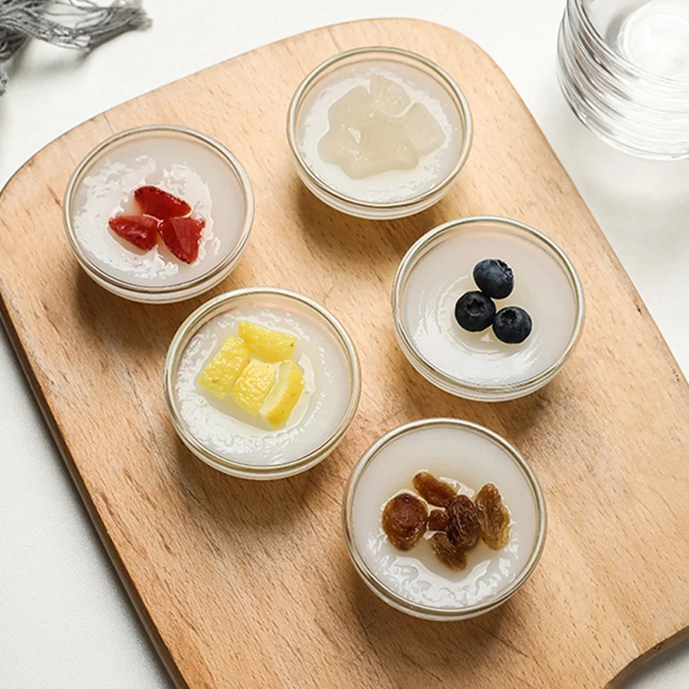 

10Pcs Decorative Salad Bowls Household Food Storage Containers Easy Clean Glassware for Fruits Vegetables Creative Dessert Bowls