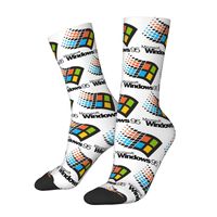 Windows 95 Geeks Nerd Socks Men's Women's Funny Happy Socks Hip Hop Spring Summer Autumn Winter Middle Tube Socks Gifts