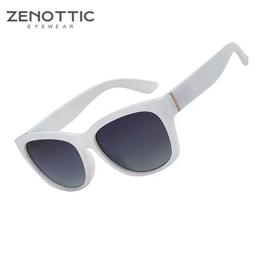 Imagen 1 del producto ZENOTTIC-gafas de sol polarizadas con forma de ojo de gato para mujer, lentes cuadradas Vintage con protección UV, de gran tamaño, para conducir