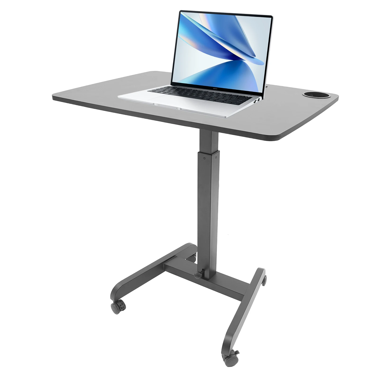 Mobile Standing Desk Lectern Portable with Wheels Adjustable Rolling Desk Height up to 44