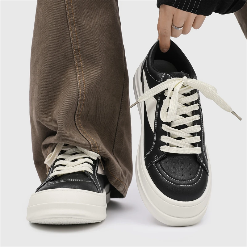 Cleanfit Ro Style Men's Sporty Casual Shoes Thick Bottom Retro Versatile German Training Trendy Shoes Spring Season Mesh Upper