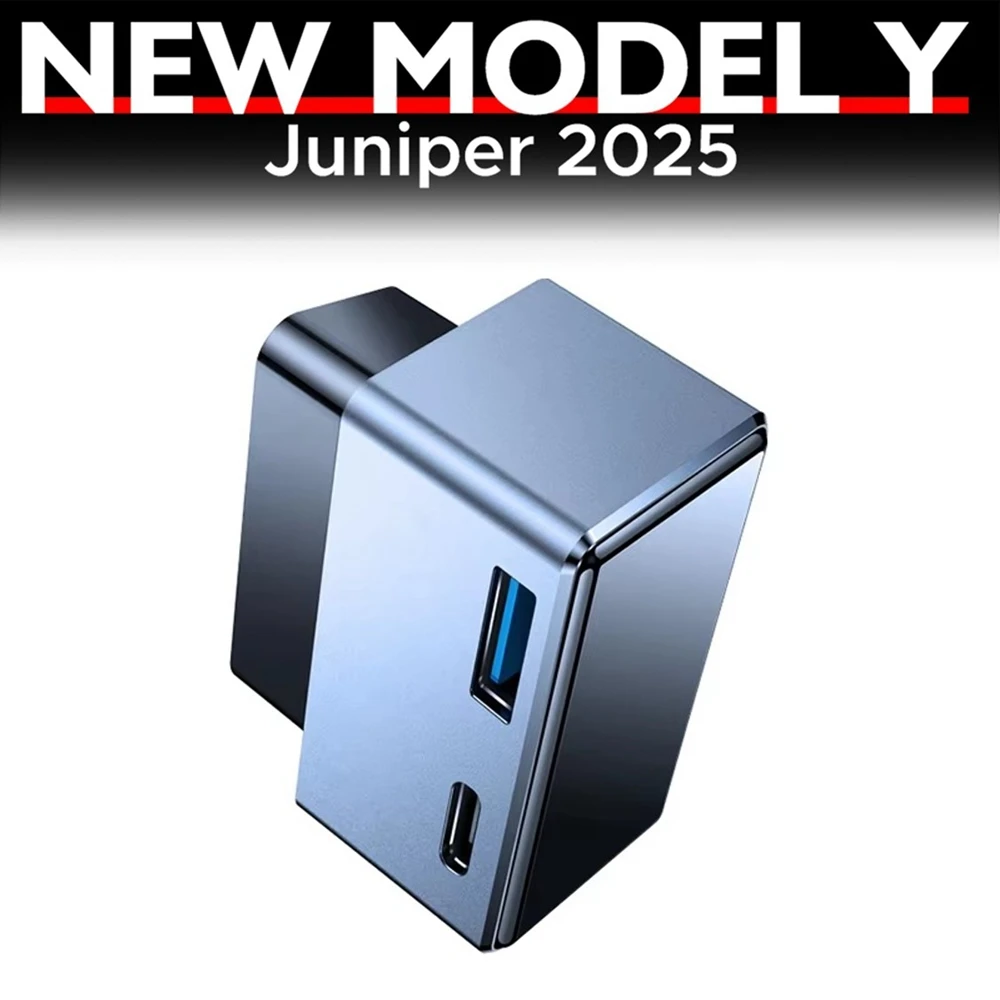 

OBD-адаптер для Tesla New Model Y LAUNCH 2026 2025 Juniper 2025+ — разветвитель зарядки с портами USB и Type-C