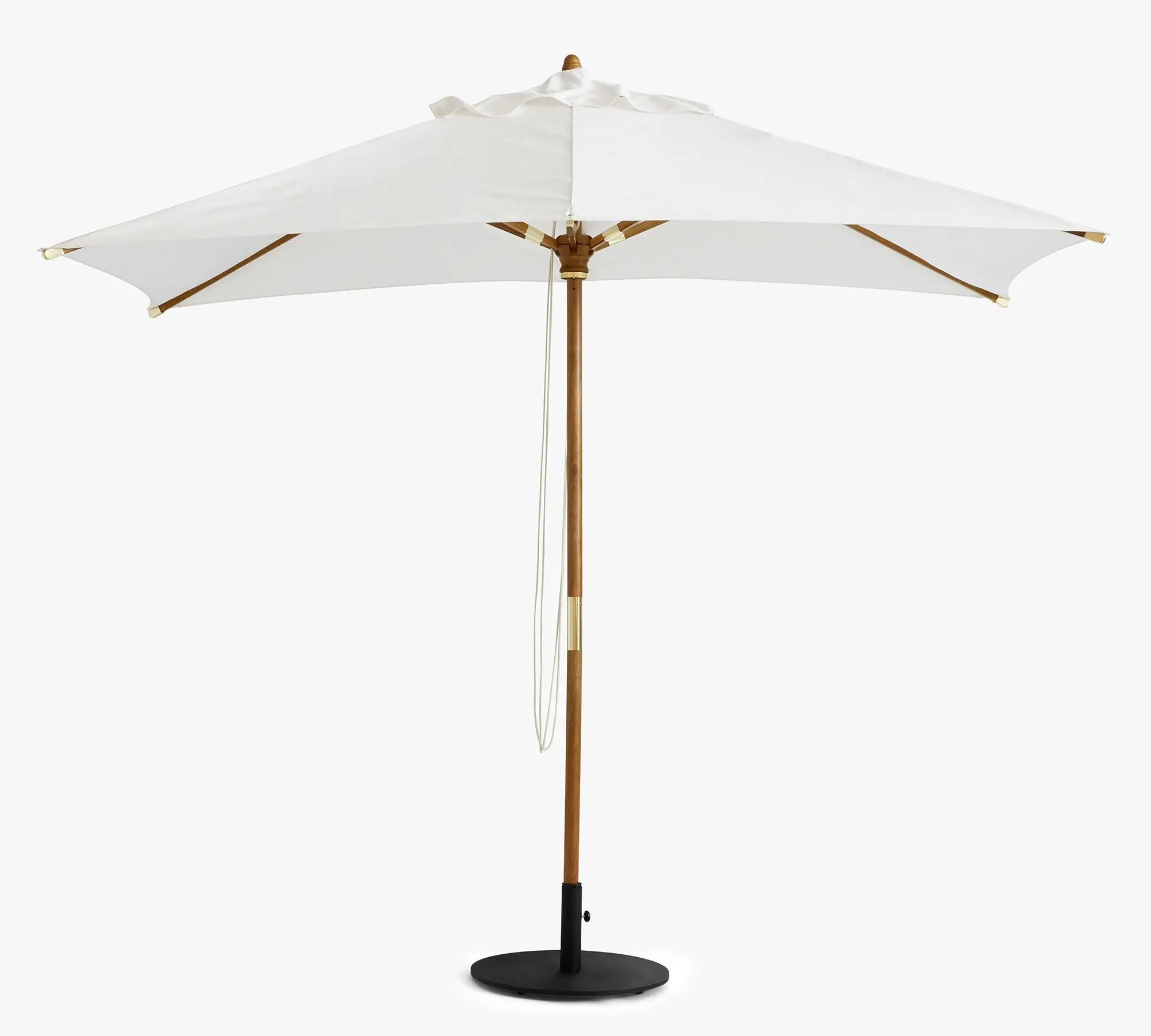 

Premium 10' Rectangular Outdoor Patio Umbrella with Teak Frame