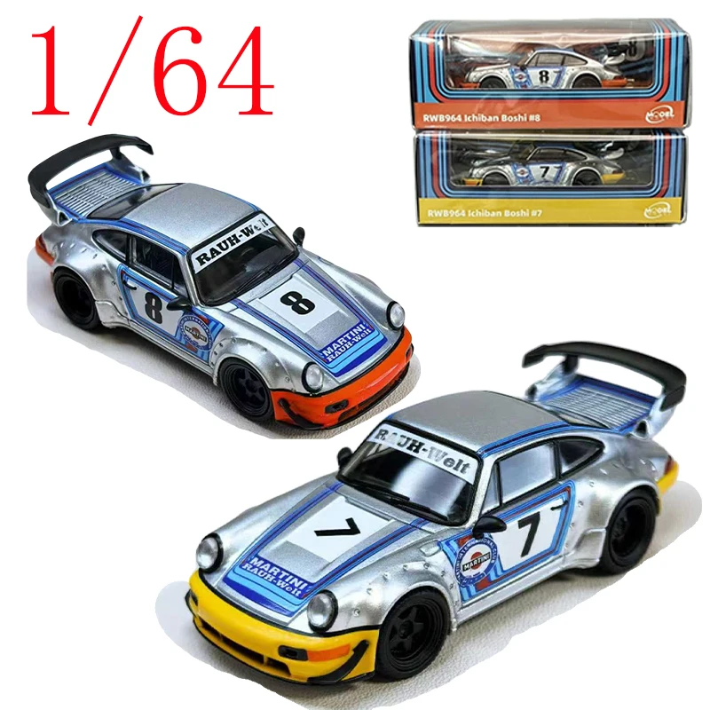 

МОДЕЛЬ масштаба 1/64 Модель спортивного автомобиля Porsche RWB 964 из сплава Porsche RWB 964 Модель гоночного игрового автомобиля Коллекционный орнамент