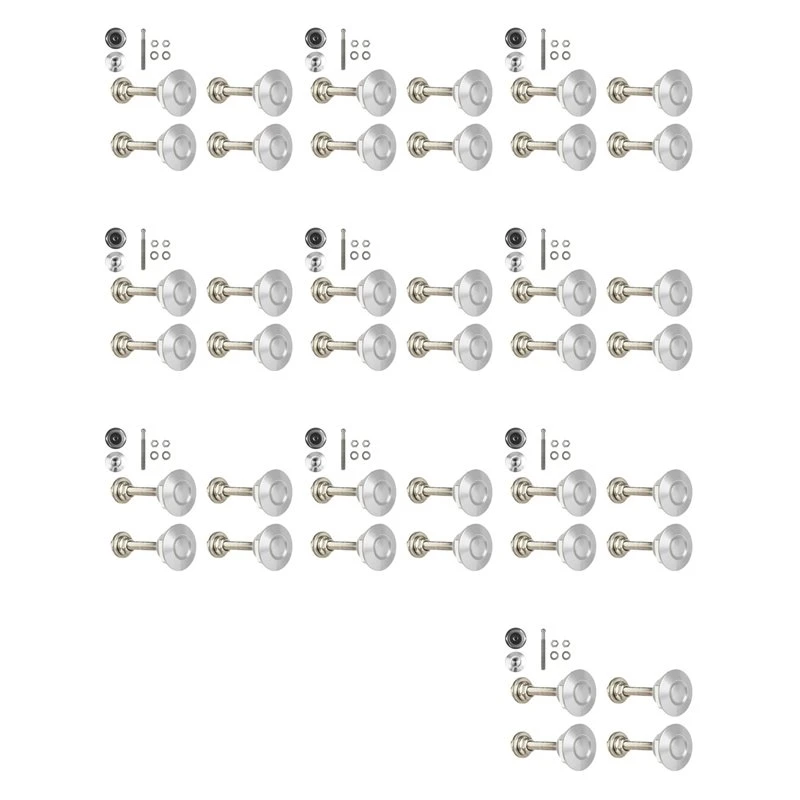 ac29-40X Quick Release Push Hood Latch Button Car Pin Bonnet Lock Bumper Clip Latches Silver