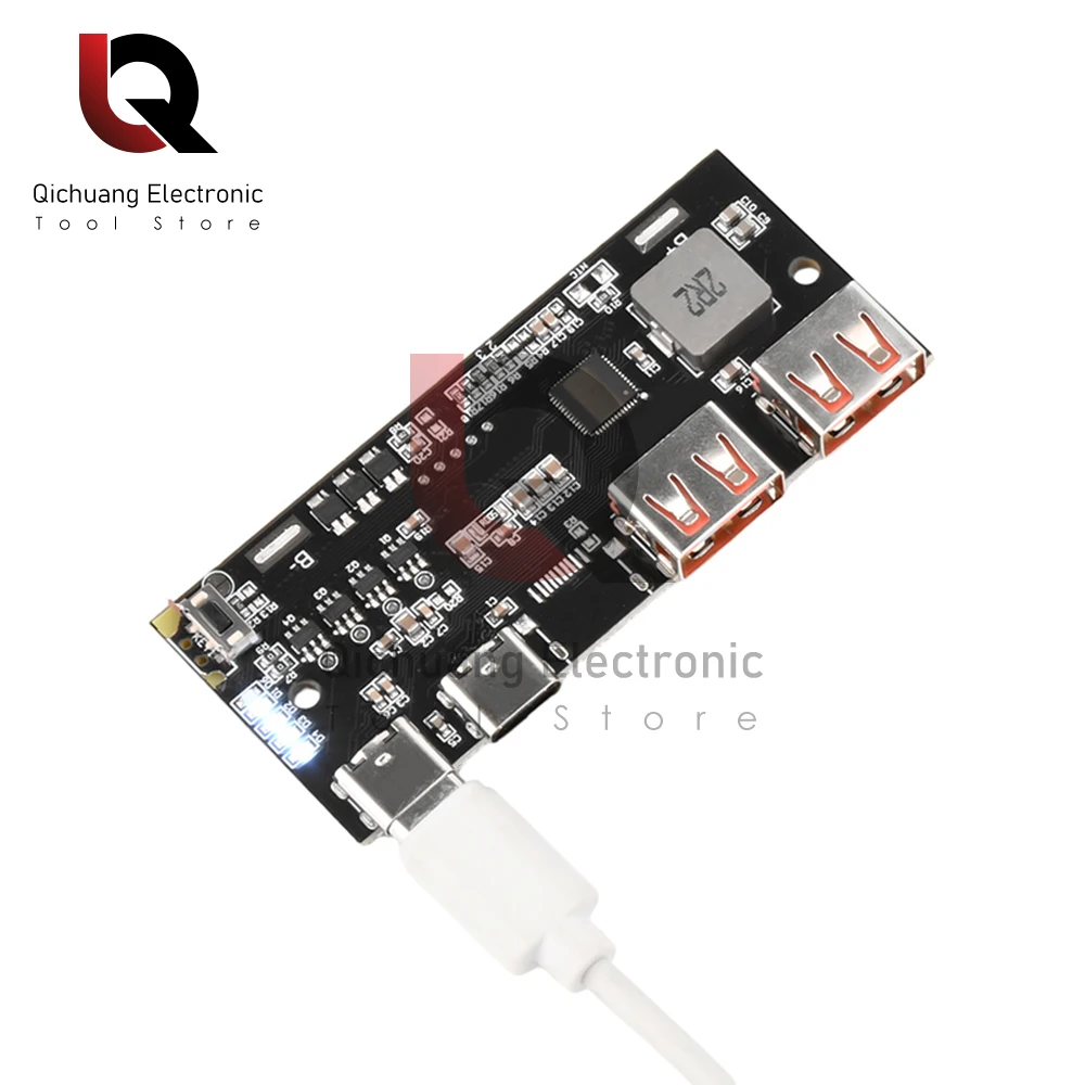 22.5W Quick Charging Mobile Power Module QC4.0 PD3.0 Dual USB Mobile Power Bank Circuit Board Protection DIY Motherboard