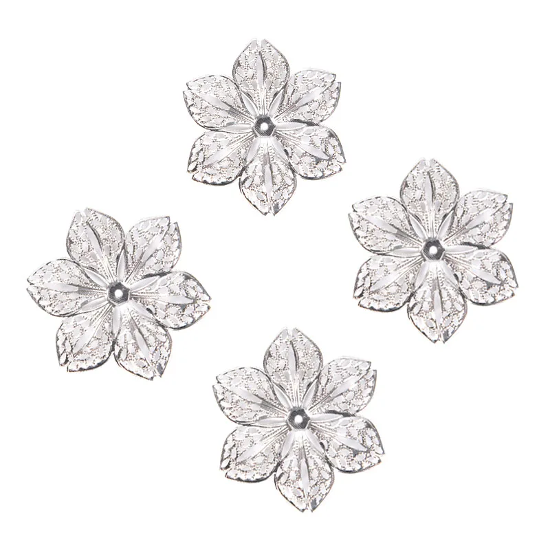 50 قطعة/المجموعة تخريمية زهرة الحرف سحر موصلات DIY قلادة النتائج مجوهرات #5