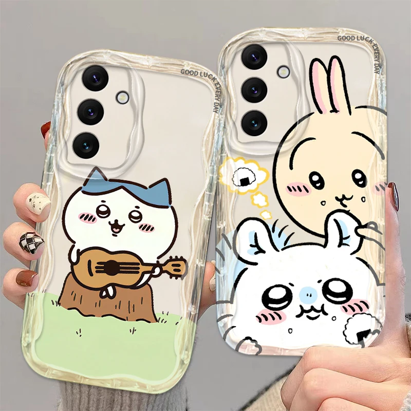 

Cartoon C-Chiikawas U-Usagis For Samsung A55 A54 A53 A52 A35 A34 A33 A32 A25 A24 A23 A22 A21S A15 A13 A14 5G Wave Oil Soft