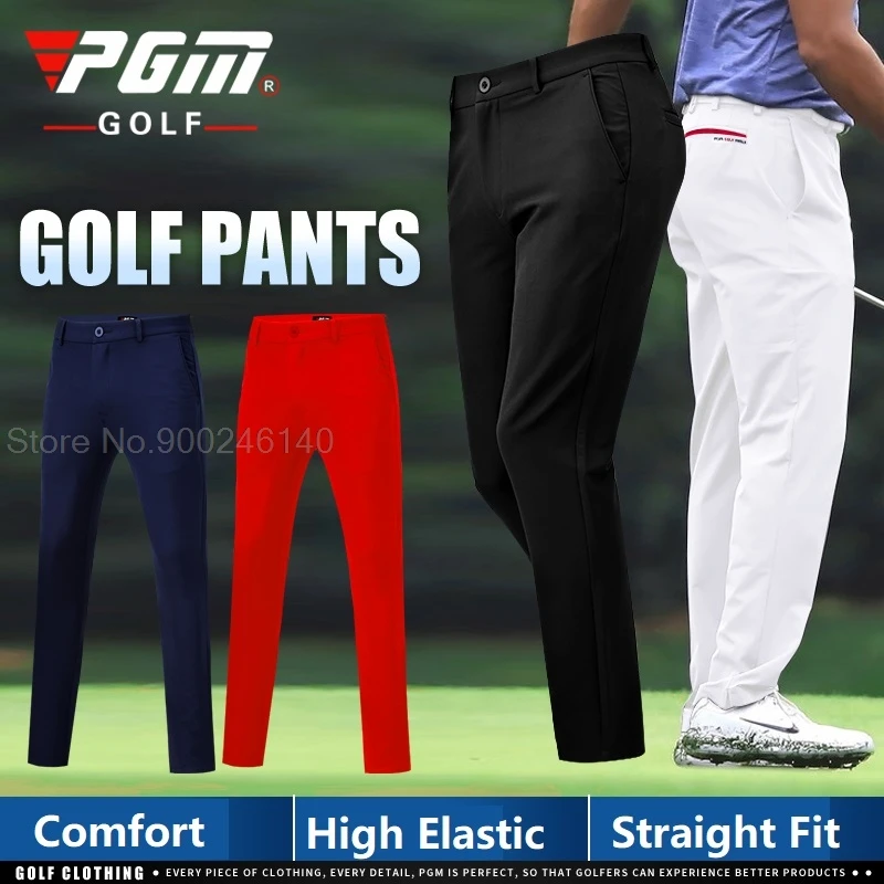 

PGM Men Golf Pants Male Spring Autumn Trousers High-Elastic Casual Golf Tennis Long Pants Slim Fit Soft Sports Pant XXS-XXXL