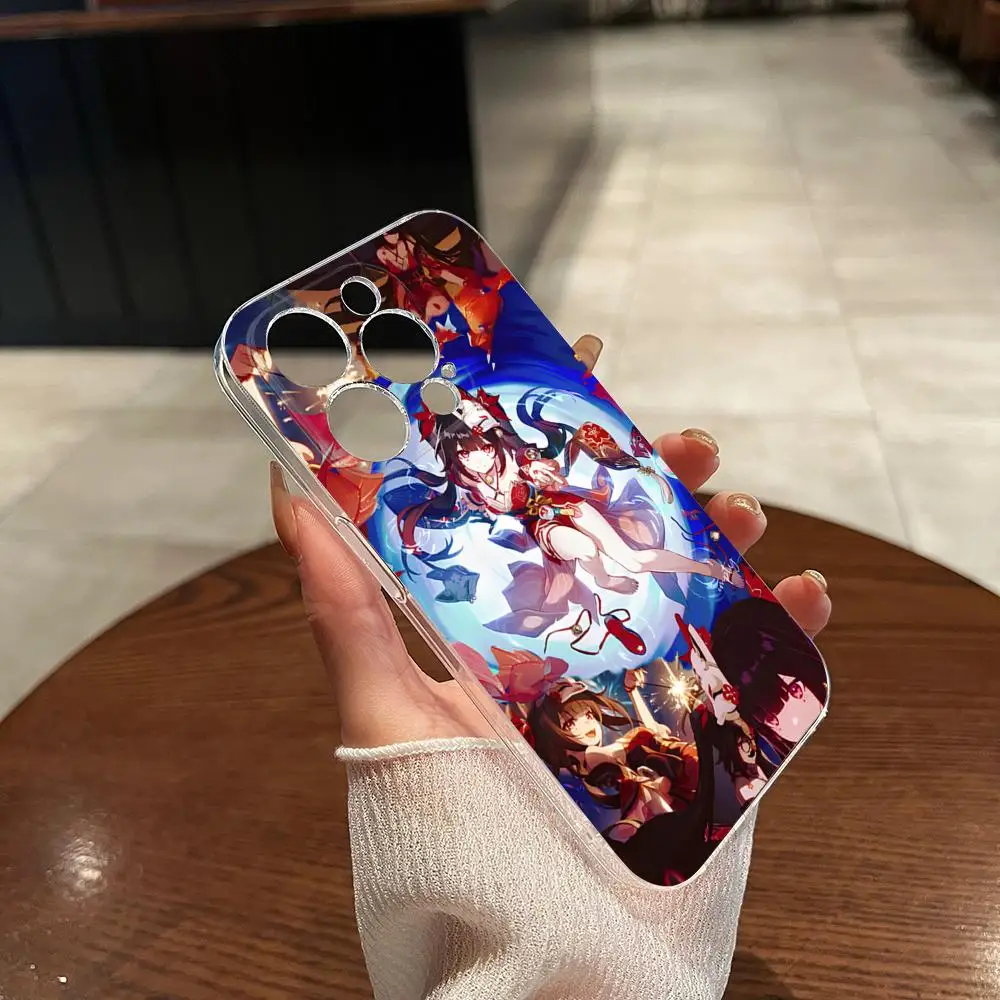 Honkai Impact Sparkle Phone Case Transparent for iphone 15 14Pro 11 12 14 Pro Max Mini 6 6s 7 8 Plus X XR XS SE2020 Cover