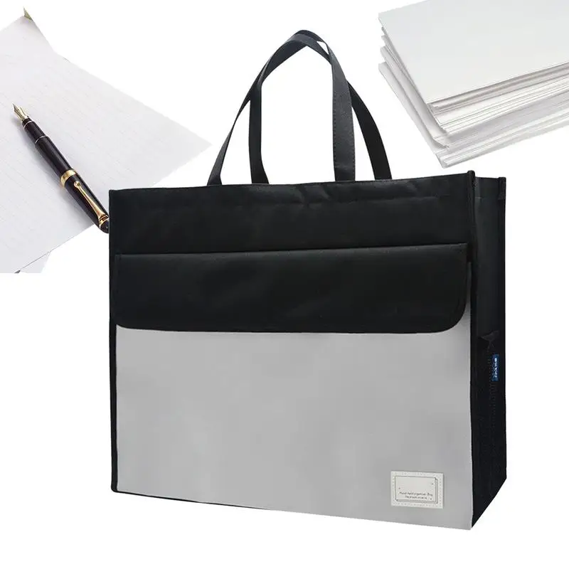 File Business Briefcase Pouch A3 Document Storage Bag Large Capacity Portable Document Storage Handbag For Documents Maps News