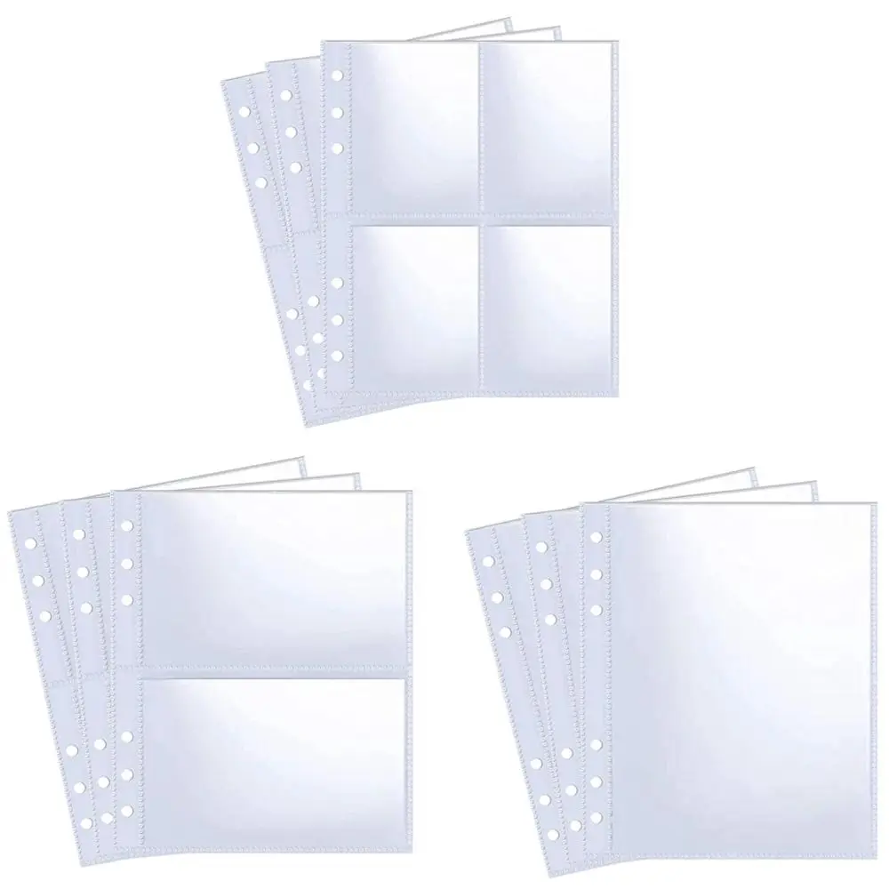 Image of Kpop Fotokarten-Sammelmappe 6-Ring Fotokartenhüllen A5-Größe Multi-Taschen Fotoalbum-Seiten Fotoalbum-Hüllen