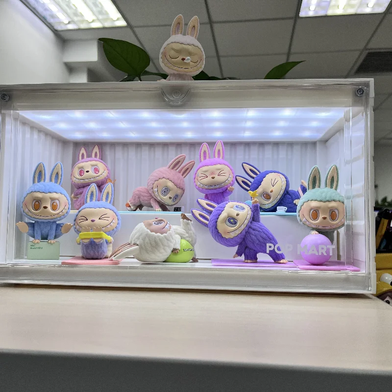 POPMART THE MONSTERS Blind Box Lazy  Yoga Hand-made Toy Ornaments Model Collection Tide Play LABUBU To Send Girlfriend Gift