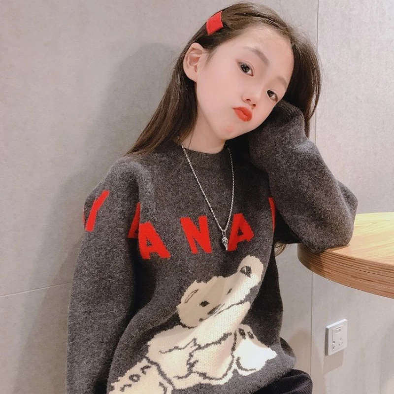 

2-12 Year Autumn New Baby Girls Clothes Baby Sweater Toddler Knit Sweater Newborn Knitwear Long Sleeve Cotton Baby Pullover Tops