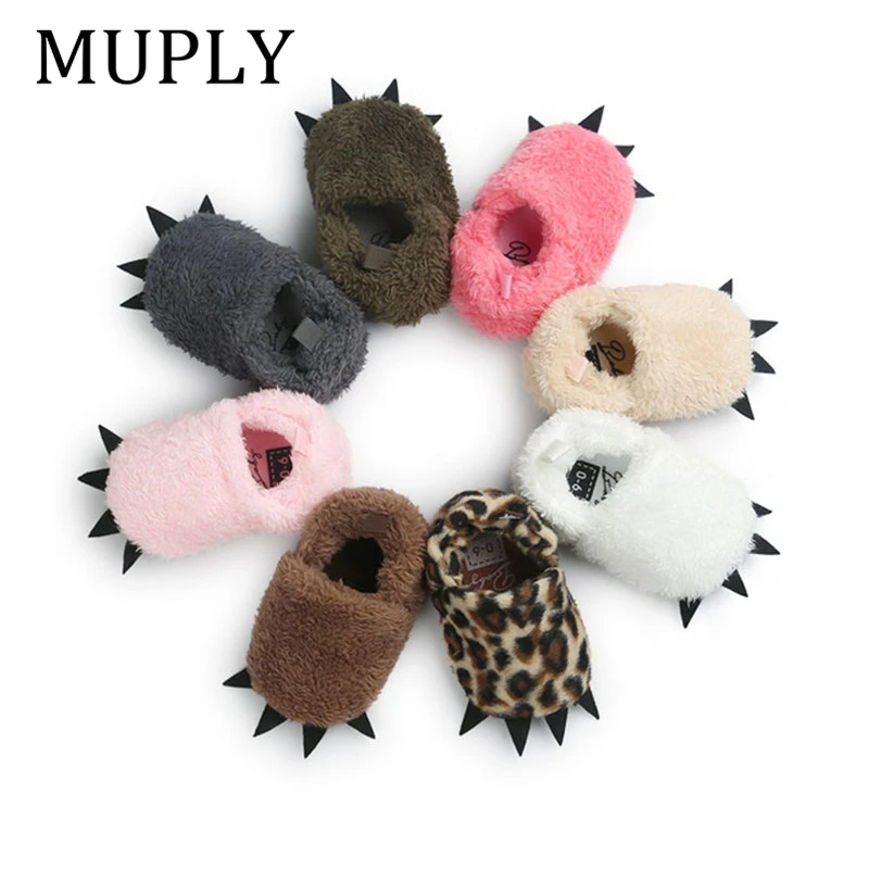 Super Keep Warm Slippers For Newborn MUPLY Winter Baby Boys Girls Crib Shoes First Walkers Baby Clothing For 0-18M