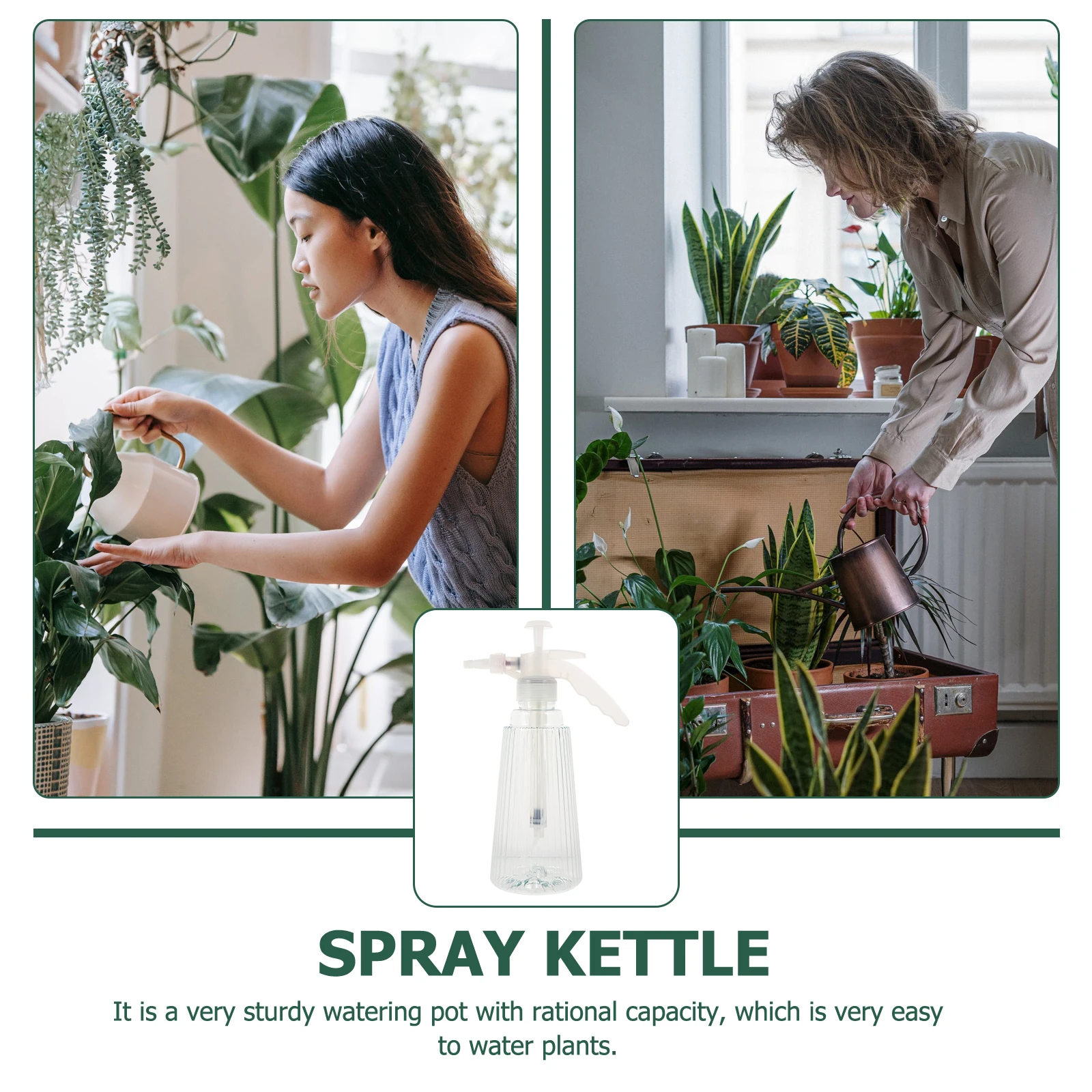 

1pc Heavy Duty Watering Pot Sturdy Portable Sprayer Garden Kettle Durable Plastic Spray Bottle For Indoor Balcony Gardening