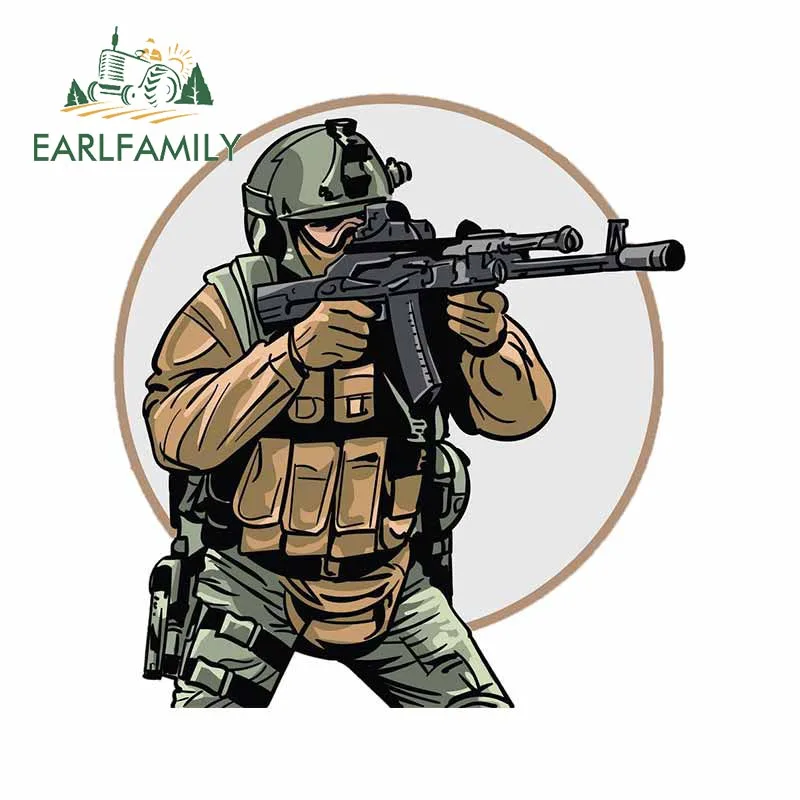 

EARLFAMILY Airborne Division Close Quarters Combat Special Forces Vinyl Car Sticker Laptop Travel Luggage Decal Car Styling