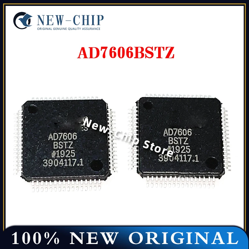 2PCS-50PCS/LOT  AD7606BSTZ  LQFP-64 8-channel DAS has a built-in 16-bit synchronous sampling ADC chip  New original