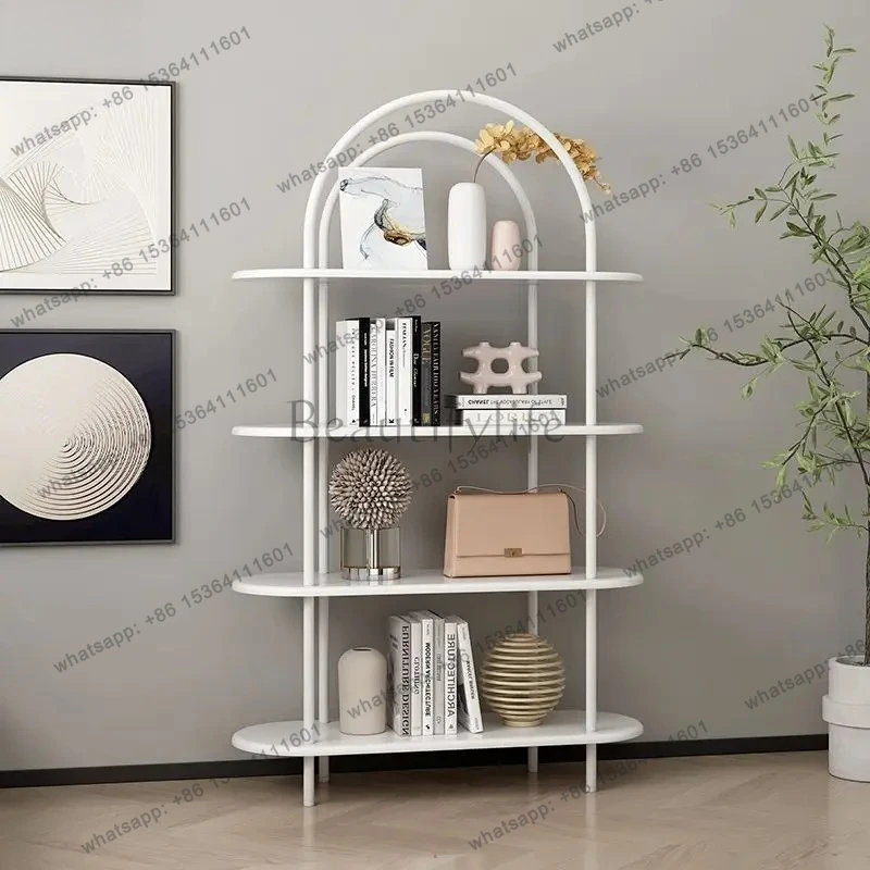 multi-layer arched shelf living room floor home simple storage rack display stand