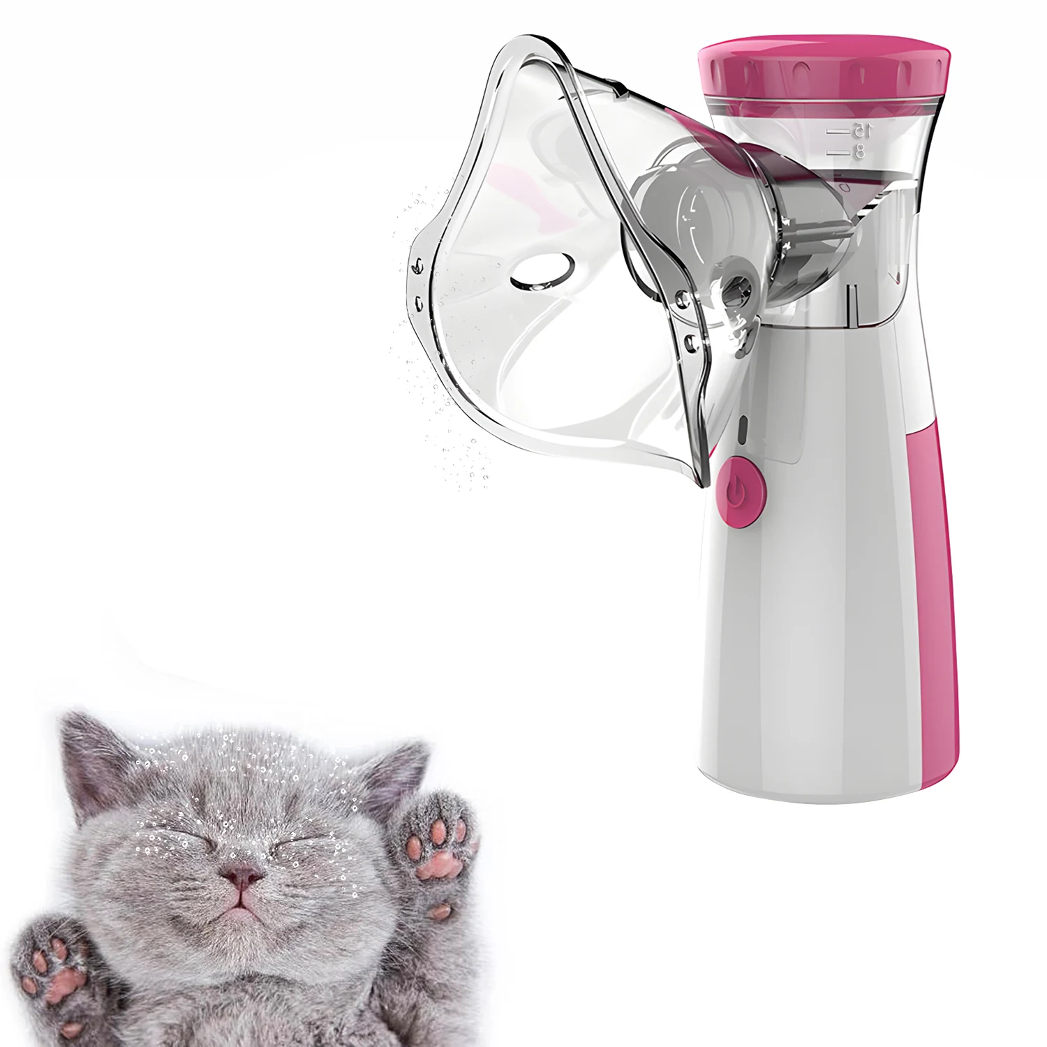 Nebulizador para mascotas recomendado por veterinario para perros y gatos - Nebulizador electrónico para animales para tratamiento respiratorio en casa