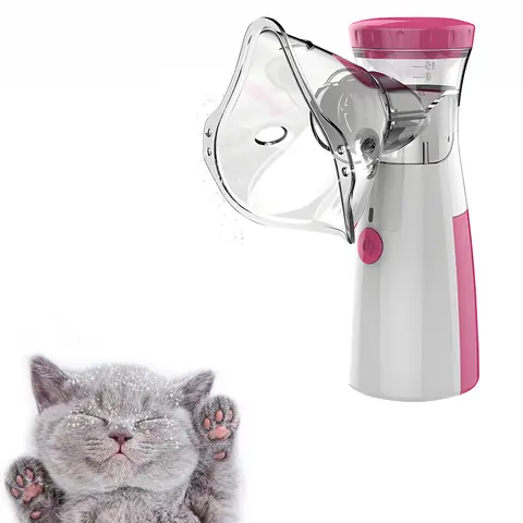 Nebulizador para animais de estimação recomendado por veterinário para cães e gatos - Nebulizador eletrônico para animais para tratamento respiratório em casa