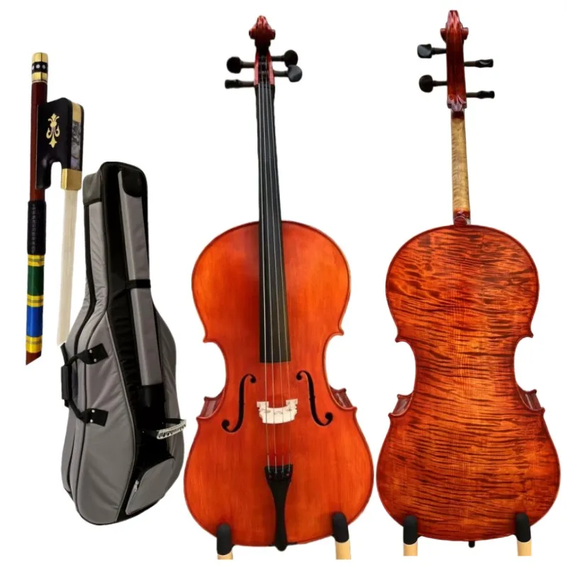 Professional Special Cello 4/4, Whole Flames Back.with beautiful good bag/Bow