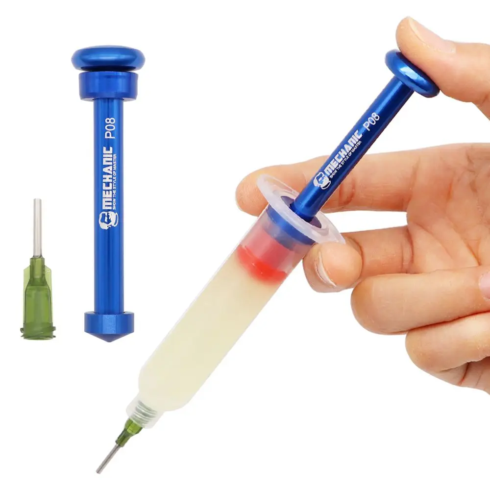 

Phone Repair Aluminum Alloy Solder Paste Flux Booster P08 Tube Piston Manual Syringe Plunger