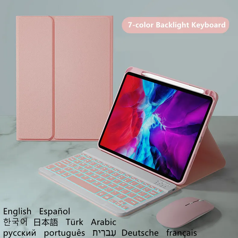 

Funda For iPad 10 10th Generation Case 10.9 2022 Backlight Keyboard Spanish Russian Cover for iPad 2022 10 10 Gen Teclado Cover