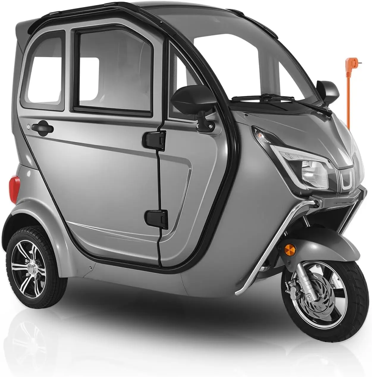 VEVOR 3-Wheel Enclosed Mobility Scooter for Seniors Adults, 650lbs Capacity, 3-Seater 1500W Electric Recreational Mobility Scoot