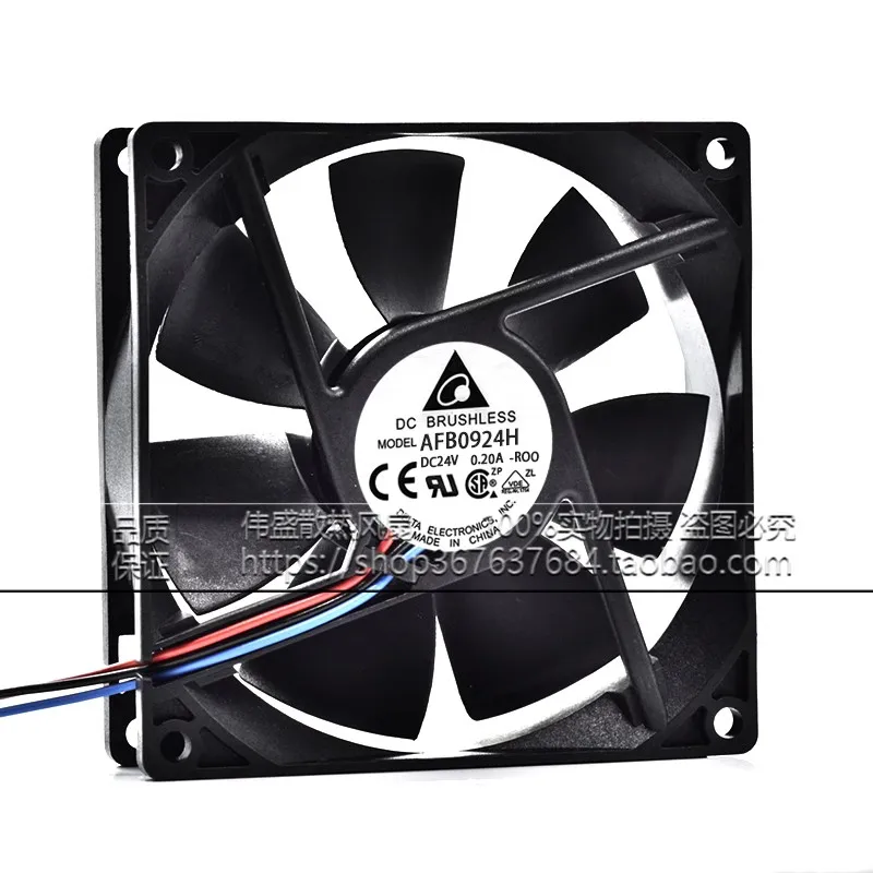 New 24V 0.20A 9CM 90 * 90 * 25MM 3-wire shutdown alarm frequency converter cooling fan AFB0924H