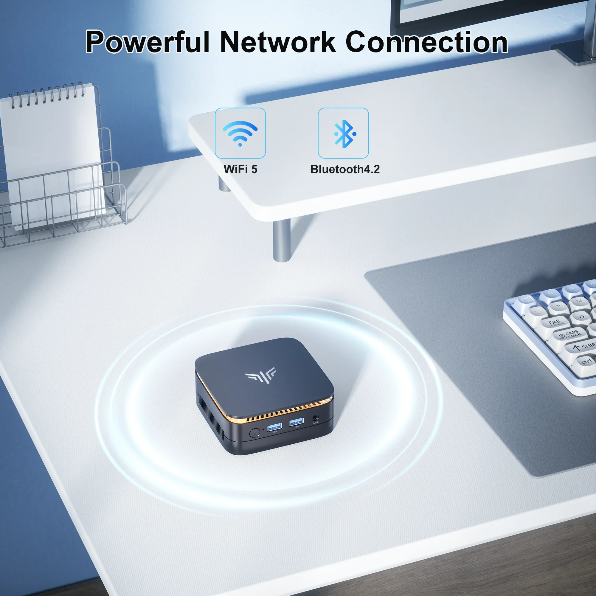 ACEMAGIC E1 Ιntel Alder Lake-N97 Mini PC 16GB DDR4 512GB SSD Mini Computer/2.4+5G WiFi/BT4.2 4K@60Hz UHD Desktop PC for Office